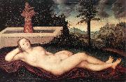 CRANACH, Lucas the Elder Reclining River Nymph at the Fountain fdg Germany oil painting artist